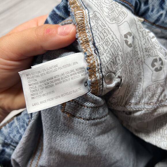 Wild Fable Jean Shorts Blue Denim Folded Hem Highest Rise Size 12/31R - Picture 8 of 10